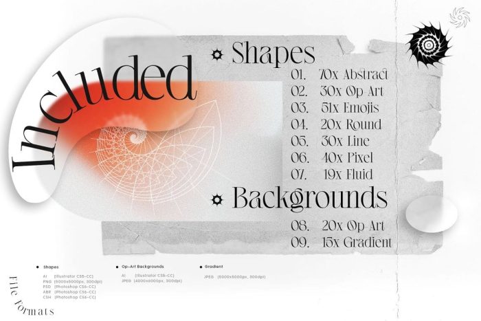 Inartflow Shapes and Backgrounds Pack 2