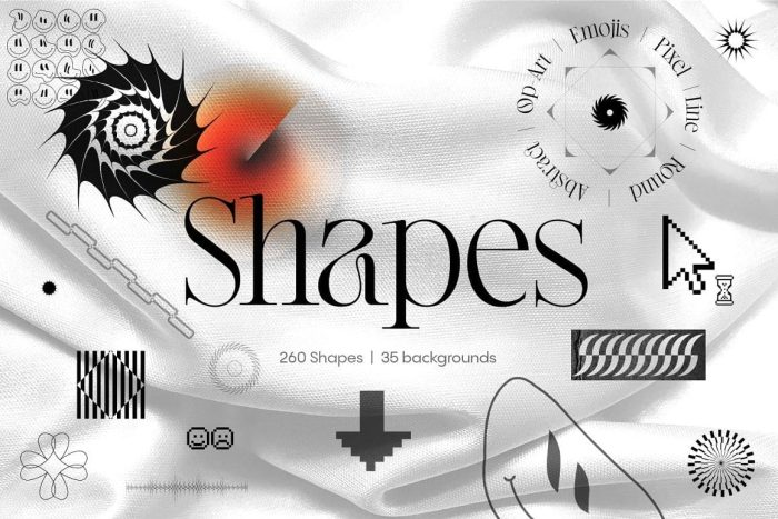 Inartflow Shapes and Backgrounds Pack