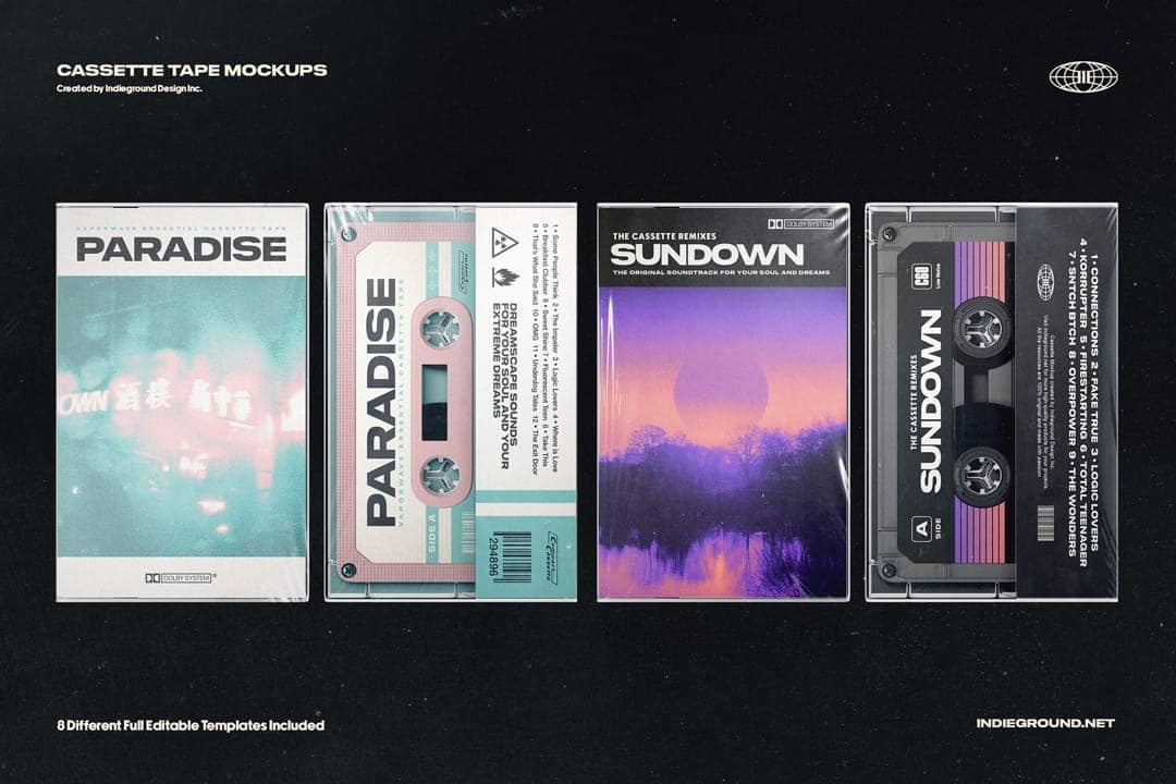 Download Indieground Design Cassette Tape Mockups Pluginvisuals